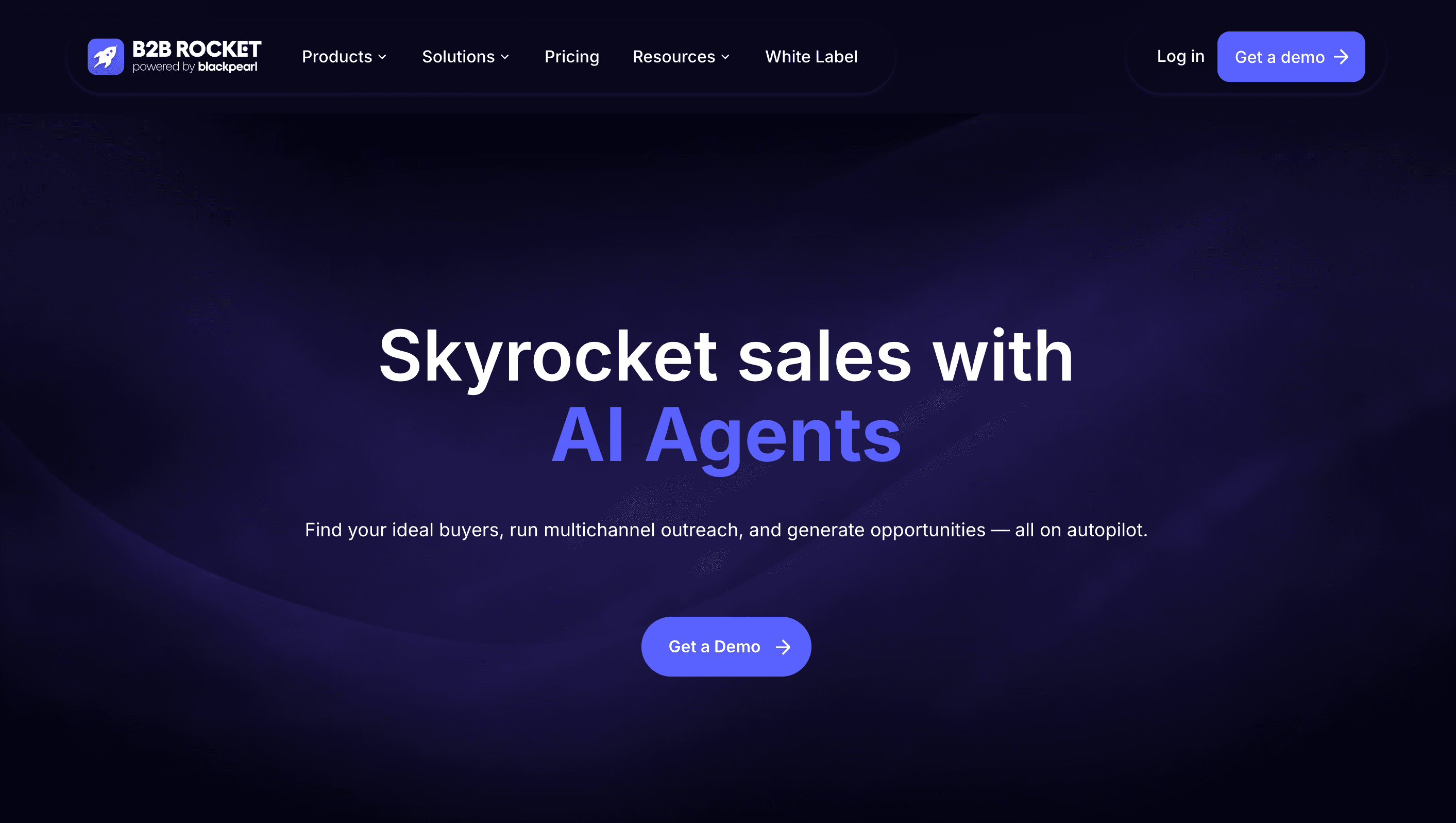 B2B Rocket AI lead generation and outreach automation interface